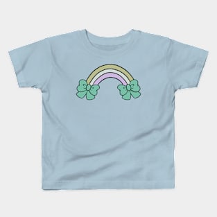 Bow Rainbow In Blue Kids T-Shirt